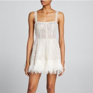 NWT Bronx and Banco Mademoiselle Bridal Mini Dress In White Medium